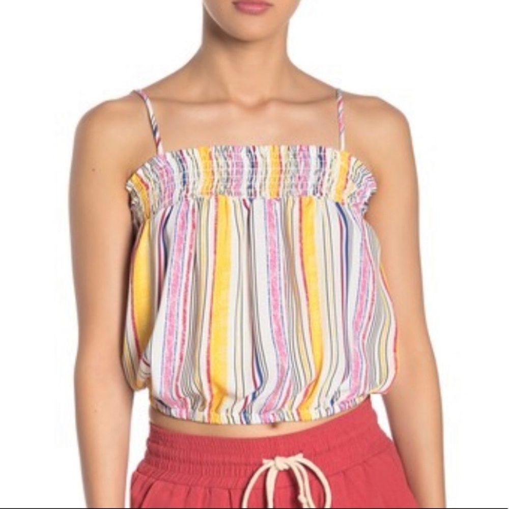 Vertical striped tank top